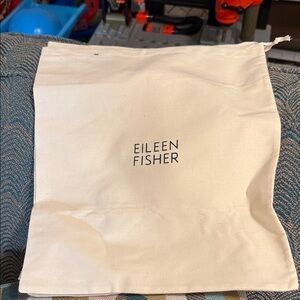 Eileen Fisher Off-White Drawstring Pouch